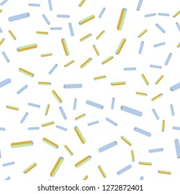 Light Multicolor vector seamless, isometric layout with flat lines. Colorful shining illustration with lines on abstract template. Texture for window blinds, curtains.