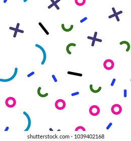 Light Multicolor vector seamless layout with simple elements. Seamless gradient abstract lines on white background. Pattern for design of fabric, wallpapers.