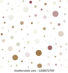 Light Multicolor vector seamless layout with circle shapes. Glitter abstract illustration with blurred drops of rain. Pattern for trendy fabric, wallpapers.