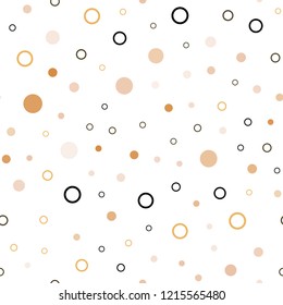 Light Multicolor vector seamless layout with circle shapes. Blurred decorative design in abstract style with bubbles. Pattern for trendy fabric, wallpapers.