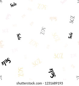 Light Multicolor vector seamless layout with discount of 30%. Colorful set of  percentage signs in simple style. Backdrop for ads, leaflets of Black Friday.