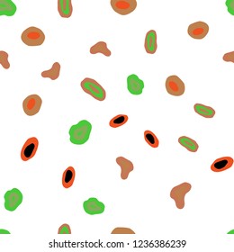 Light Multicolor vector seamless layout with circle shapes. Glitter abstract illustration with blurred drops of rain. Pattern for trendy fabric, wallpapers.