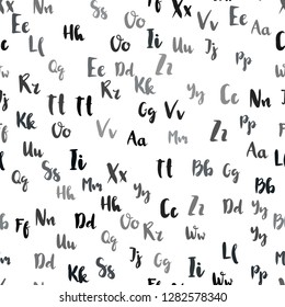 Light Multicolor vector seamless layout with latin alphabet. Abstract illustration with colored latin alphabet. Pattern for trendy fabric, wallpapers.