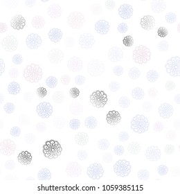 Light Multicolor vector seamless natural abstract template. An elegant bright illustration with flowers in Natural style. Pattern for colorful books and pages for kids.