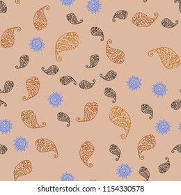 Light Multicolor vector seamless natural artwork with leaves and flowers. Creative illustration in blurred style with leaves, flowers. Brand new style for your business design.
