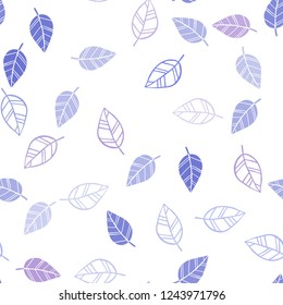 Light Multicolor vector seamless natural pattern with leaves. leaves on elegant natural pattern with gradient. Trendy design for wallpaper, fabric makers.