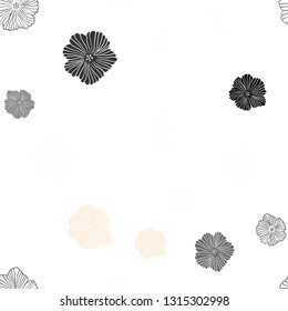 Light Multicolor vector seamless natural background with flowers. Shining colored illustration with flowers. Design for wallpaper, fabric makers.