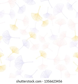 Light Multicolor vector seamless natural backdrop with leaves. Doodle illustration of leaves in Origami style with gradient. Design for wallpaper, fabric makers.