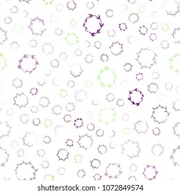 Light Multicolor vector seamless  pattern with spheres. Beautiful colored illustration with blurred circles in nature style. Pattern can be used for futuristic ad, booklets.