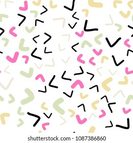 Light Multicolor vector seamless  pattern with bent lines. Colorful abstract illustration with gradient lines. Marble design for your web site.