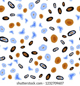 Light Multicolor vector seamless pattern with spheres. Glitter abstract illustration with blurred drops of rain. Pattern for design of fabric, wallpapers.