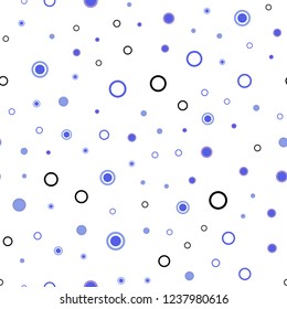 Light Multicolor vector seamless pattern with spheres. Illustration with set of shining colorful abstract circles. Template for business cards, websites.