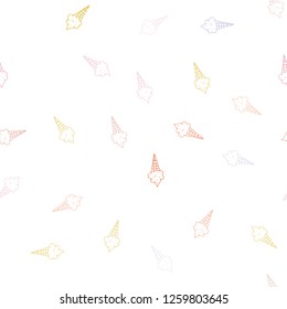 Light Multicolor vector seamless pattern with cold ice-cream. Decorative illustration with ice-cream on abstract template. Pattern for ads of breakfast, lunch, dinner.