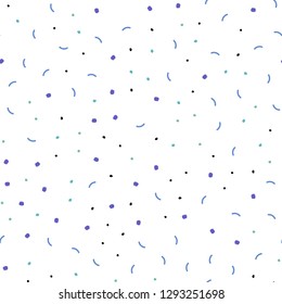 Light Multicolor vector seamless pattern with spheres, triangles. Colorful illustration with circles and lines in futuristic style. Design for textile, fabric, wallpapers.