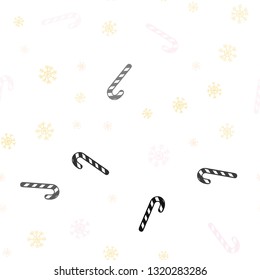 Light Multicolor vector seamless pattern with delicious xmas candies.