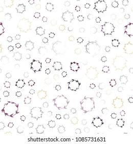 Light Multicolor vector seamless template with circles. Illustration with set of shining colorful abstract circles. Pattern can be used as texture of wallpapers.