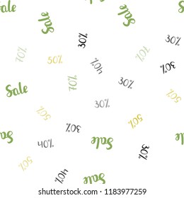 Light Multicolor vector seamless template with 30%, 40%, 50% selling. Shining colorful illustration with isolated selling prices. Backdrop for super sales on Black Friday.