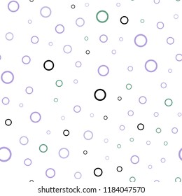 Light Multicolor vector seamless template with circles. Glitter abstract illustration with blurred drops of rain. Pattern can be used for beautiful websites.