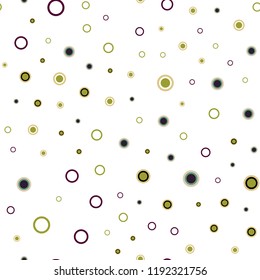 Light Multicolor vector seamless template with circles. Modern abstract illustration with colorful water drops. Design for textile, fabric, wallpapers.