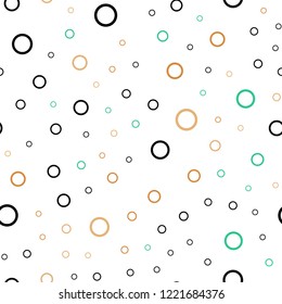 Light Multicolor vector seamless template with circles. Glitter abstract illustration with blurred drops of rain. Completely new template for your brand book.