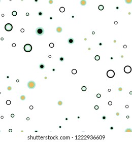 Light Multicolor vector seamless template with circles. Glitter abstract illustration with blurred drops of rain. Template for business cards, websites.