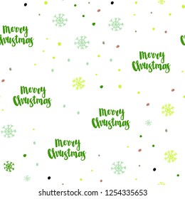 Light Multicolor vector seamless template with ice snowflakes. Glitter abstract illustration with crystals of ice. Trendy design for wallpaper, fabric makers.