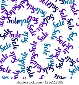 Light Multicolor vector seamless template with 70, 90% selling. Abstract illustration with colorful gradient symbols of sales. Pattern for ads, posters, banners of sales.