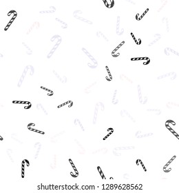 Light Multicolor vector seamless template with sweet christmas sticks.