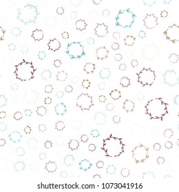 Light Multicolor vector seamless  texture with disks. Beautiful colored illustration with blurred circles in nature style. Beautiful design for your business advert.