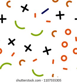 Light Multicolor vector seamless texture with elements of lines. Seamless Illustration with set of abstact gradient lines. Design for textile, fabric, wallpapers.