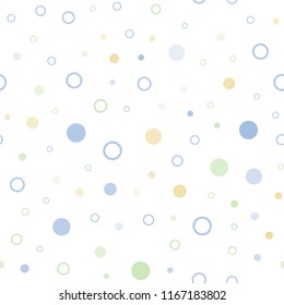 Light Multicolor vector seamless texture with disks. Blurred decorative design in abstract style with bubbles. Pattern for design of window blinds, curtains.