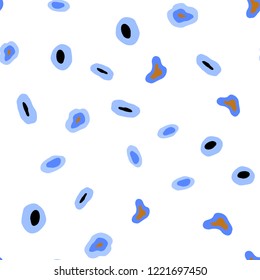 Light Multicolor vector seamless texture with disks. Glitter abstract illustration with blurred drops of rain. Pattern for design of window blinds, curtains.