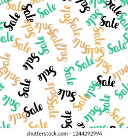 Light Multicolor vector seamless texture with selling prices 70, 90 %. Shining colorful illustration with isolated selling prices. Backdrop for super sales on Black Friday.