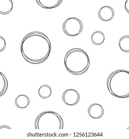 Light Multicolor vector seamless texture with disks. Blurred decorative design in abstract style with bubbles. Texture for window blinds, curtains.