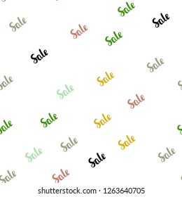 Light Multicolor vector seamless texture with selling simbols. Shining colorful illustration with isolated selling prices. Backdrop for ads, leaflets of Black Friday.