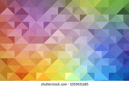 Light Multicolor vector shining triangular template. Modern geometrical abstract illustration with gradient. The template can be used as a background for cell phones.