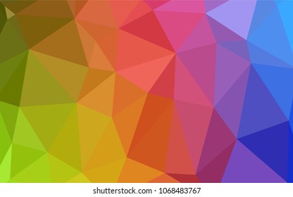 Light Multicolor vector shining triangular cover. Colorful illustration in polygonal style with gradient. That new template can be used for your brand book.