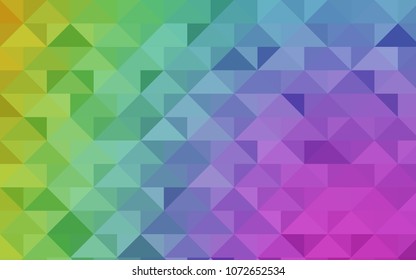 Light Multicolor vector shining triangular template. A sample with polygonal shapes. The completely new template can be used for your brand book.