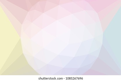 Light Multicolor vector shining triangular cover with a gem in a centre. Colorful illustration in a polygonal style. A completely new design for your leaflet.