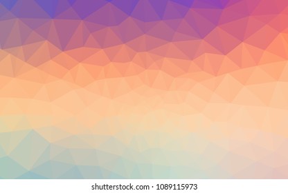 Light Multicolor vector shining triangular backdrop. Triangular geometric sample with gradient.  Template for cell phone's backgrounds.