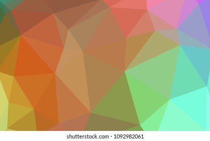 Light Multicolor vector shining triangular cover. A sample with polygonal shapes. Textured pattern for your backgrounds.