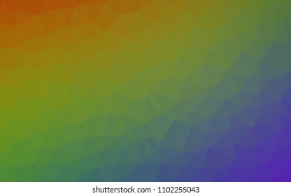 Light Multicolor vector shining triangular backdrop. Geometric illustration in Origami style with gradient.  New template for your brand book.