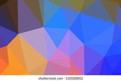 Light Multicolor vector shining triangular backdrop. Geometric illustration in Origami style with gradient.  A completely new design for your leaflet.