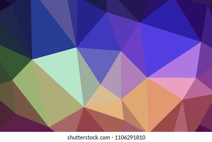 Light Multicolor vector shining triangular layout. Triangular geometric sample with gradient.  Brand new design for your business.