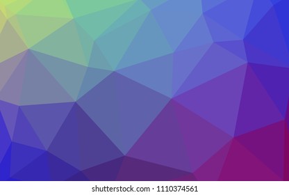Light Multicolor vector shining triangular layout. Polygonal abstract illustration with gradient. Brand new style for your business design.