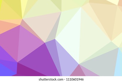 Light Multicolor vector shining triangular cover. Polygonal abstract illustration with gradient. A completely new template for your business design.