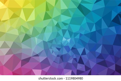 Light Multicolor vector shining triangular layout. Elegant bright polygonal illustration with gradient. Template for cell phone's backgrounds.
