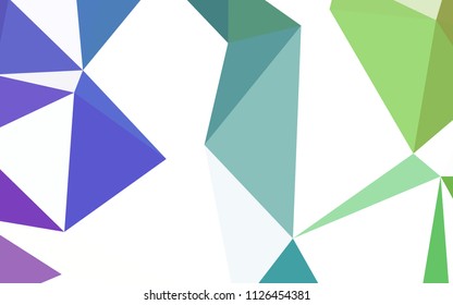 Light Multicolor vector shining triangular cover. Colorful illustration in abstract style with triangles. Brand new style for your business design.