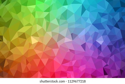 Light Multicolor vector shining triangular layout. Polygonal abstract illustration with gradient. Template for cell phone's backgrounds.