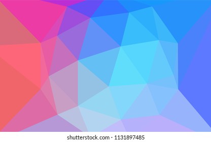 Light Multicolor vector shining triangular layout. Shining polygonal illustration, which consist of triangles. Template for cell phone's backgrounds.